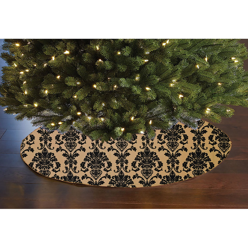 Jupe d'arbre de Noël 58 po Popeline, Beige
