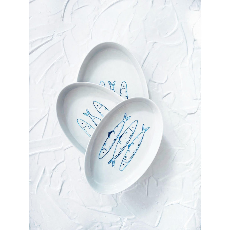 Assiettes gigognes sardines | Design Scientist x 