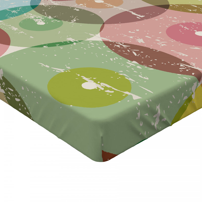 Microfiber Geometric Fitted Sheet, Twin Fitted Sheet