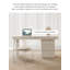 Bureau en bois massif clair et luxueux-2090302780