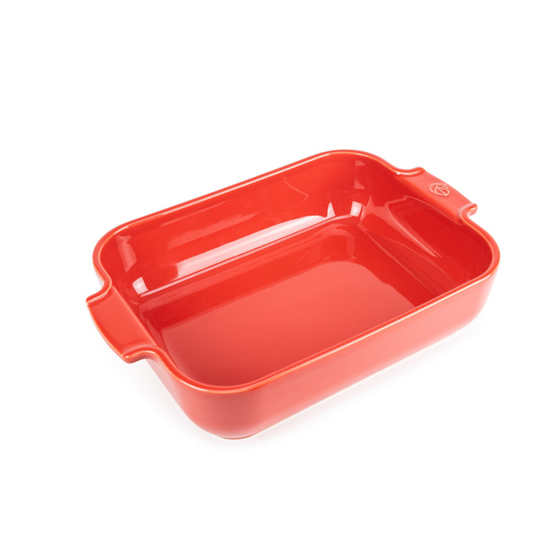 Peugeot Appolia Rectangular Ceramic Baking Dish, Red, 2.5'' H x 12.5" L x 8" W