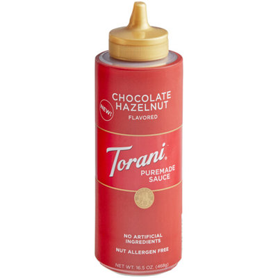 Torani 12 Fl. Oz. (16.5 Oz.) Puremade Chocolate Hazelnut Flavoring Sauce WS-999791304