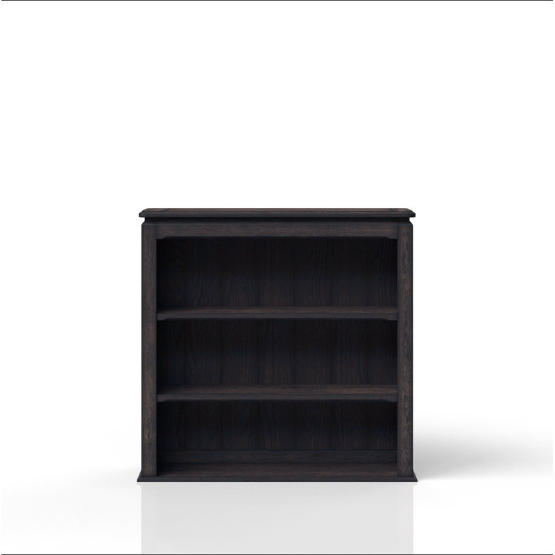 Huche de bibliothèque chocolat à deux tablettes