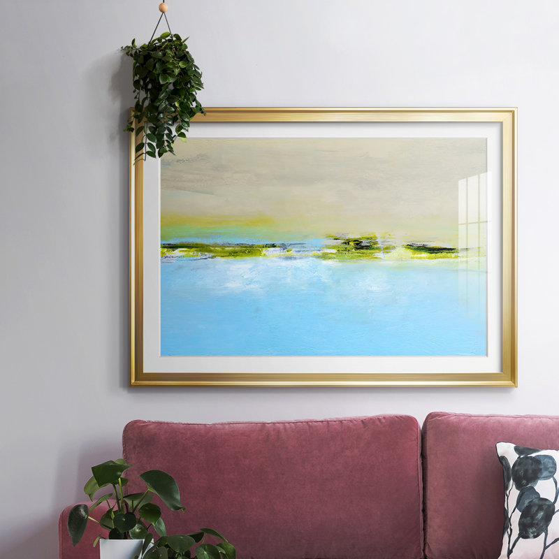 «From the Terrace II», impression encadrée avec biseau mat et verre, Or, H 15 po x l 21 po x P 1,5 po