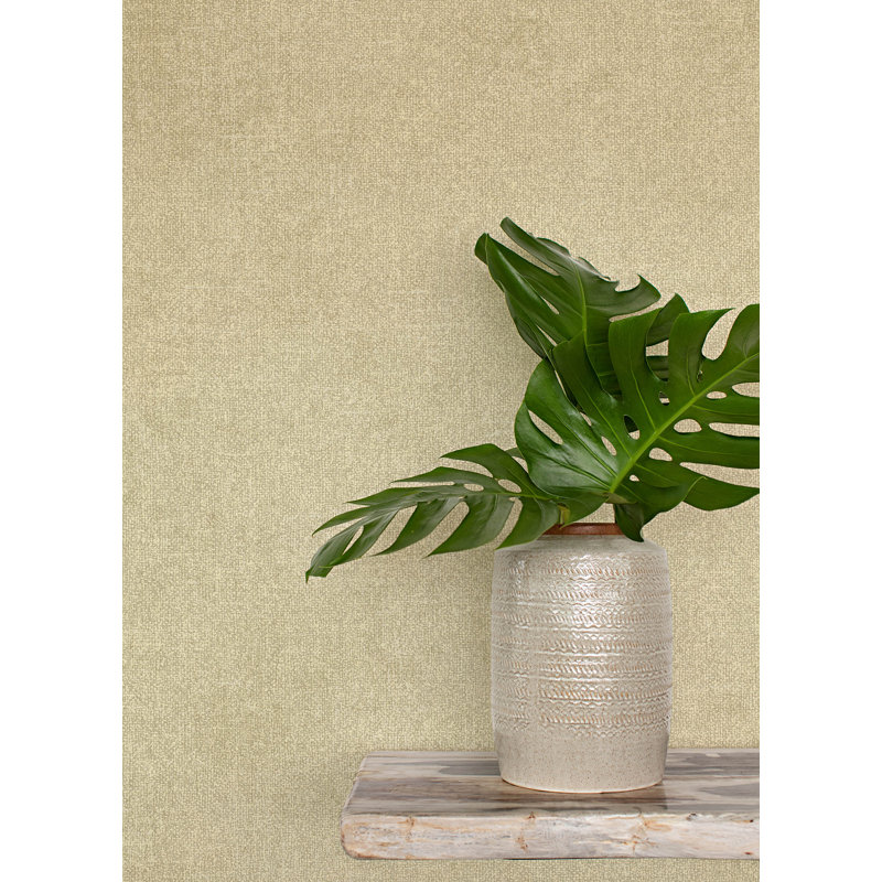 Prepasted Fabric Textures Double Roll, Brown