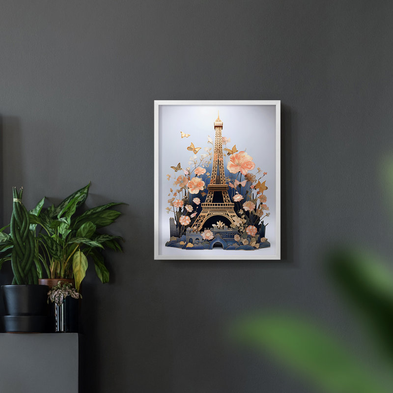 Paysages de la série Cccix - reproduction encadrée de qualité supérieure - prête à être accrochée - aucun clou requis