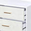 Commode blanche, champagne et or Myles