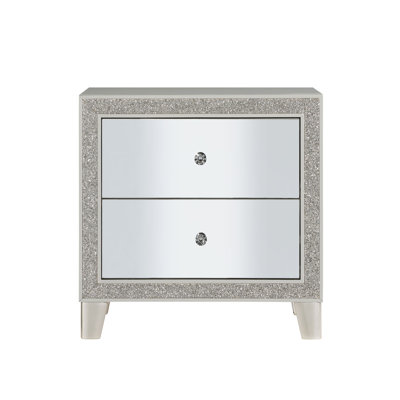 Table de chevet à finition miroir Sliverfluff