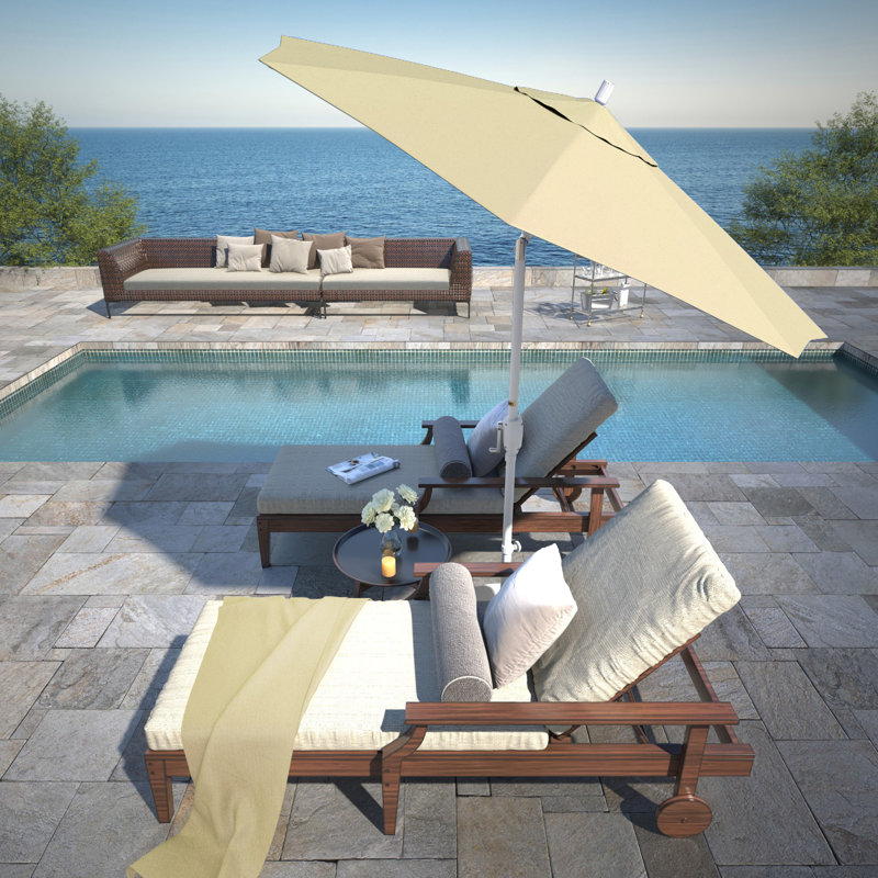 Parasol de marché 7 pi 6 po Mutsa, Beige antique