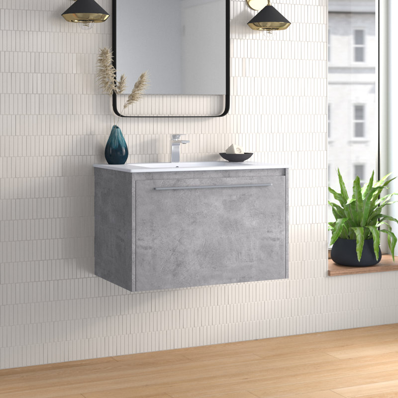 Ensemble de meuble-lavabo simple 30 po Tessa, Noyer brun