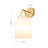 1-light Dimmable Armed Wall Sconce-180742389
