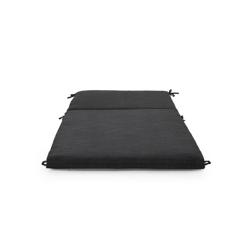 Coussin de chaise longue d'extérieur gris foncé avec rembourrage en mousse