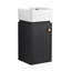 Meuble-lavabo mural 12 po avec lavabo pour petits espaces en châtaignier noir