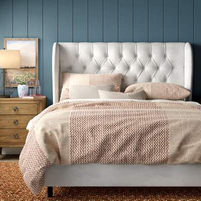 Knaresborough Upholstered Wingback Bed