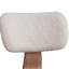 Chaise d'appoint blanche à dossier rembourré et noyer (ensemble de 2)