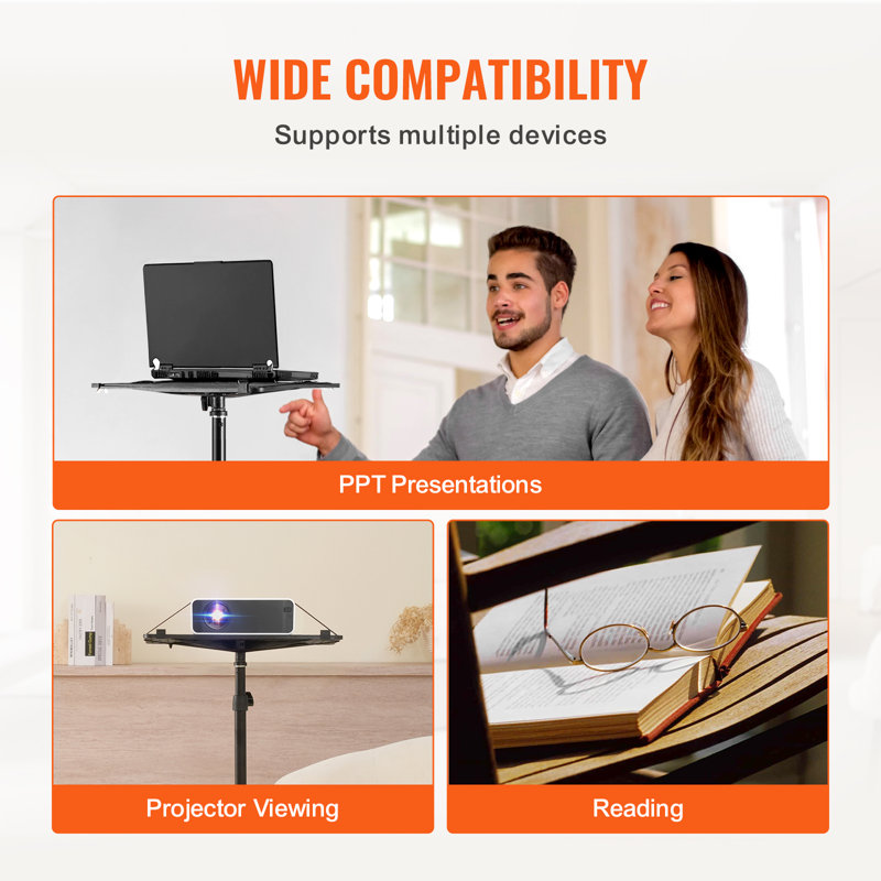 Projector Stand Projector Floor Stand Adjustable Height from 30.3 to 63.4"