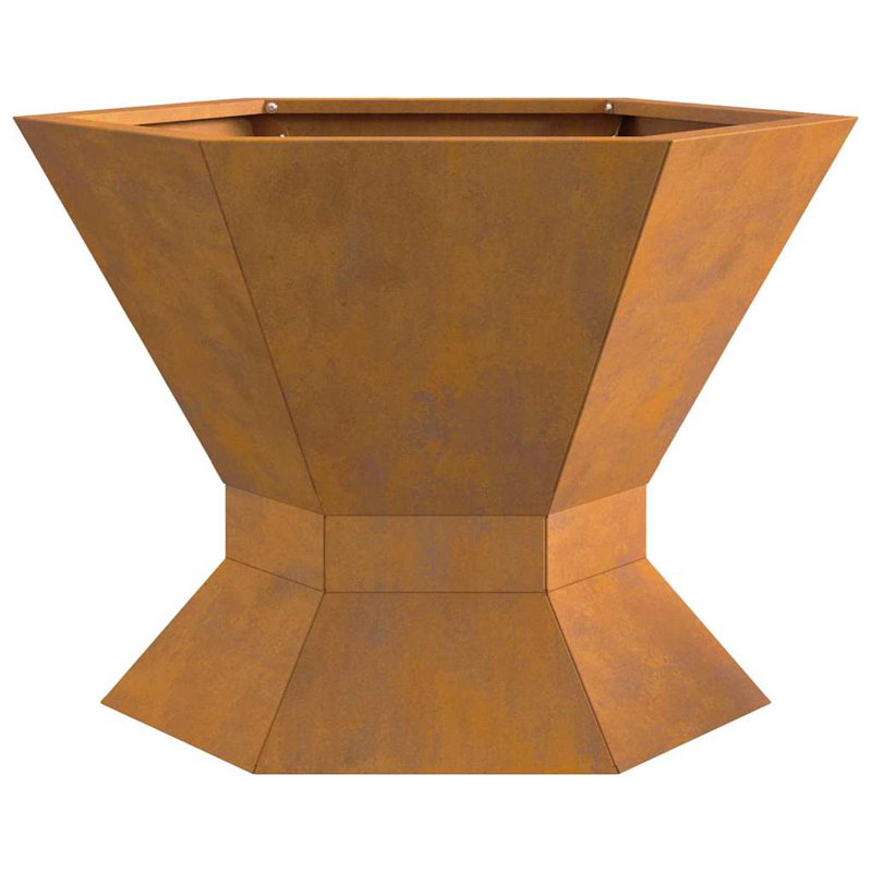 Modern Outdoor Fire Pit, Brown