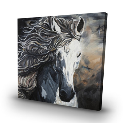 Front wild horse - 32"x32" art on canvas