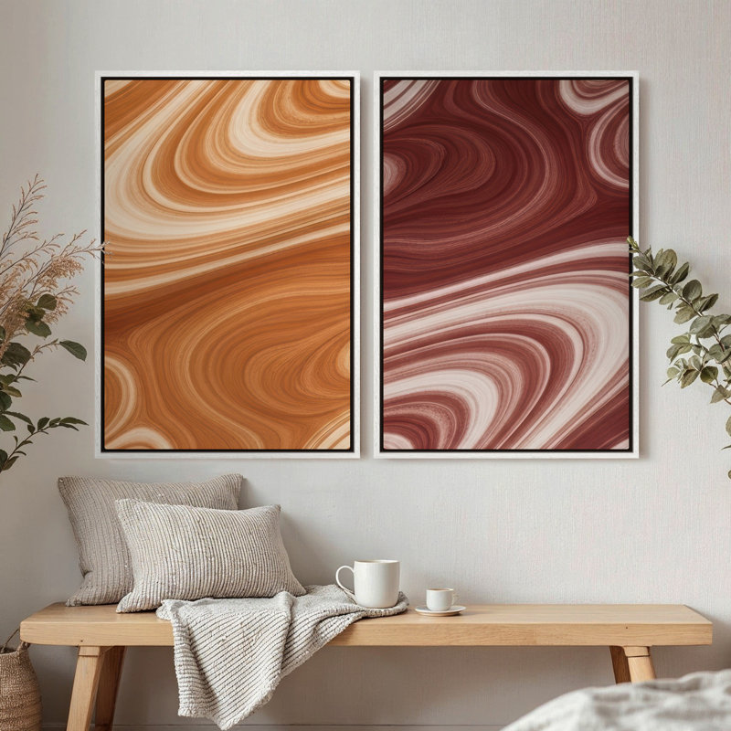 Art mural encadré sur toile, rétro muraux abstraits pour chambre à coucher, H 36 po x l 24 po, Blanc