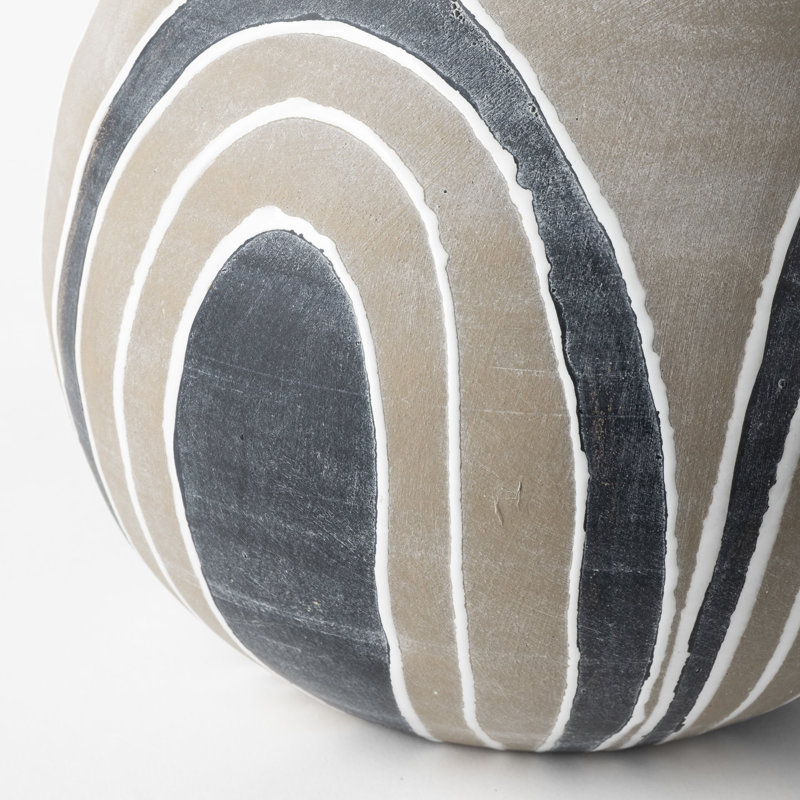 Vase de table en céramique 9,64 "gris / beige Lanier