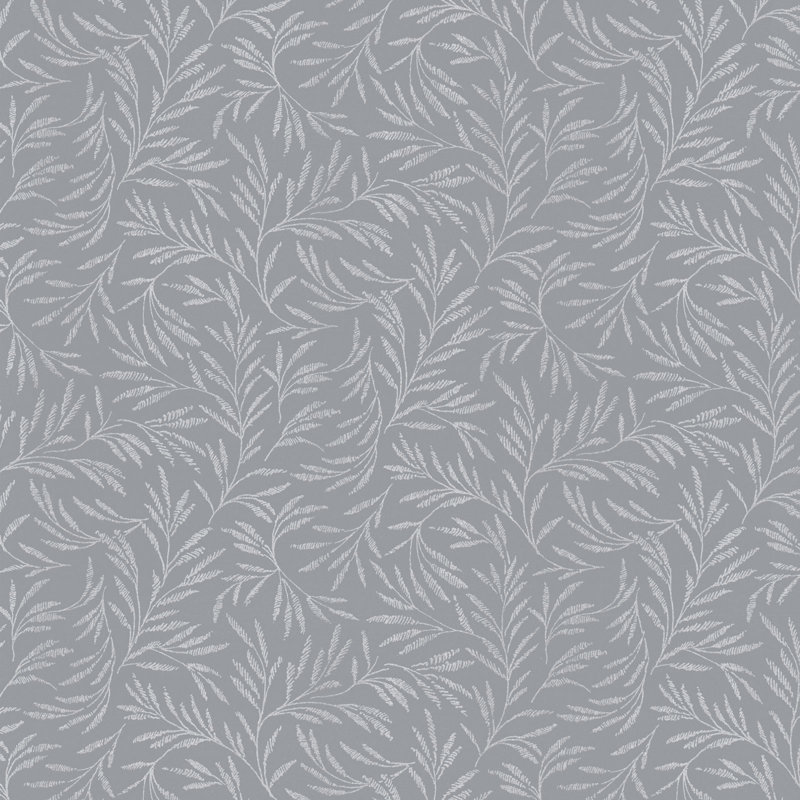 Bustos 10.05m x 53cm Matte Wallpaper Roll, Grey