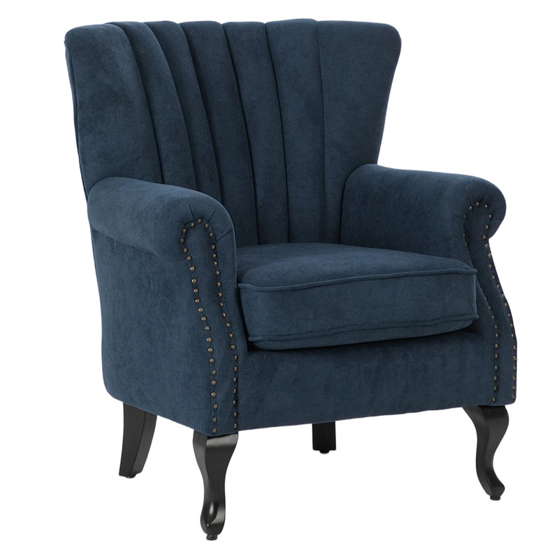 Upholstered Armchair, Blue