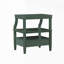 Table de chevet vintage avec rangement vert