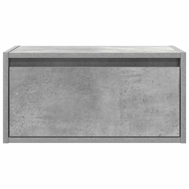 51cm W Manufactured Wood Bedside Table, Concrete Grey
