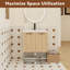 Meuble-lavabo flottant 24 po avec lavabo, armoire en contreplaqué de chêne clair, rangement à double porte mural, avec comptoir en résine