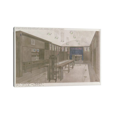Design For A Dining Room, 1901 by Charles Rennie Mackintosh - Wrapped Canvas Print