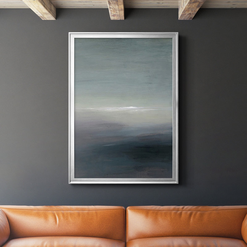 Windy Moor II, reproduction encadrée de qualité supérieure - prête à être accrochée, Argent, H 36,5 po x l 26,5 po x P 1 po