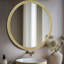 Miroir décoratif mural en perles de bois-87906244