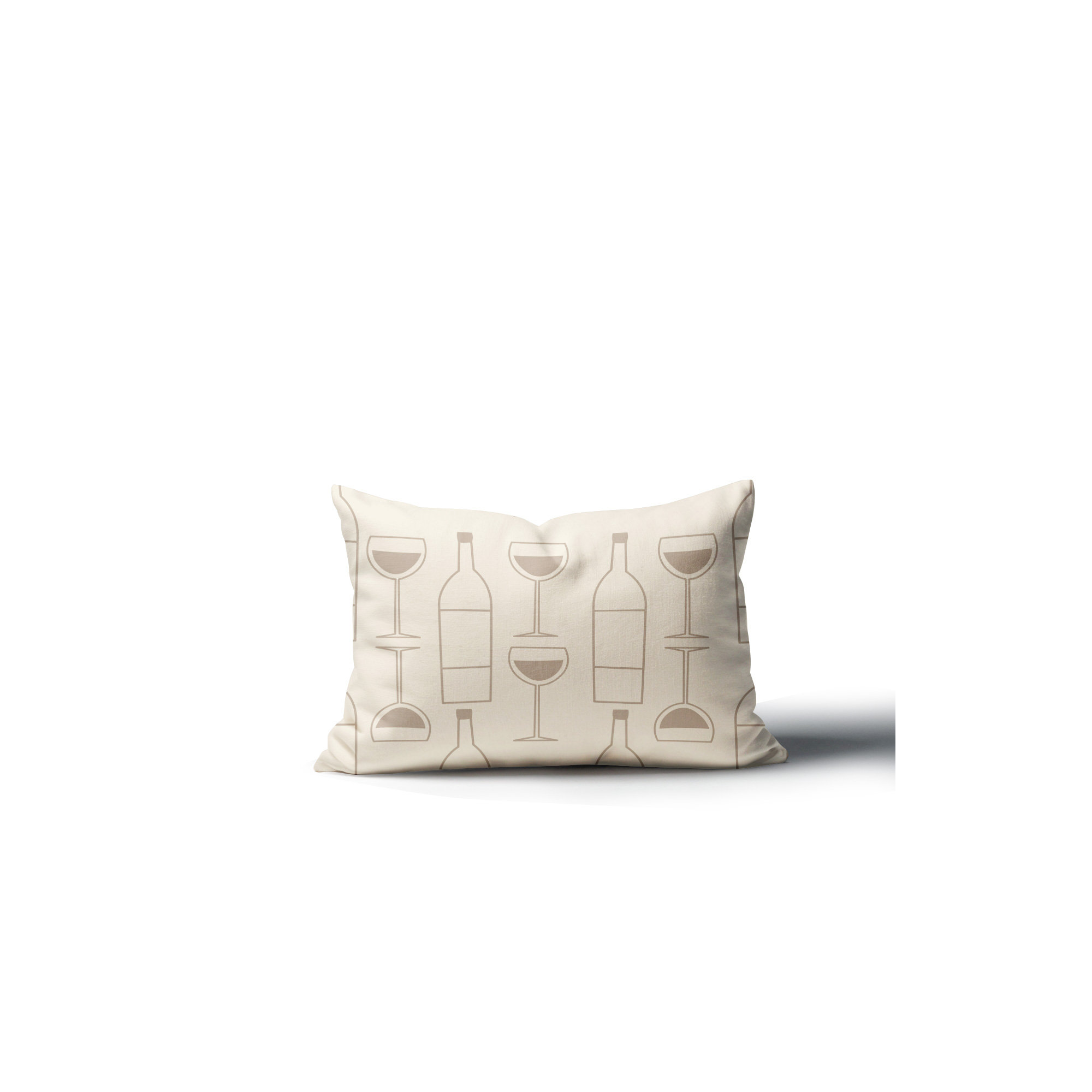 Hyatt Indoor/Outdoor Throw Pillow, 18"H x 25"W, Beige