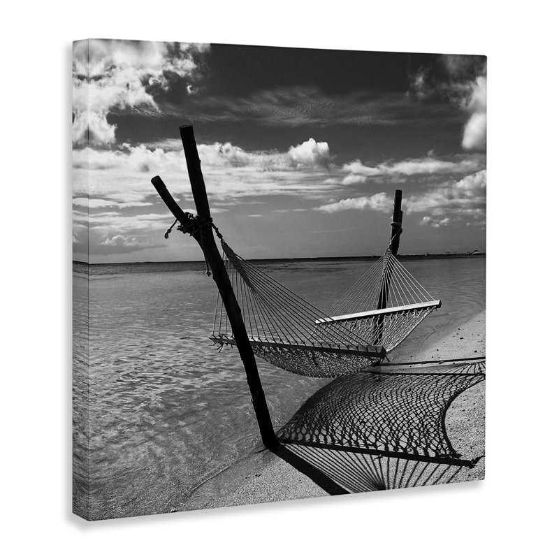 Art mural sur toile Windward Beach Hammock par Noah Bay, H 17 po x l 17 po
