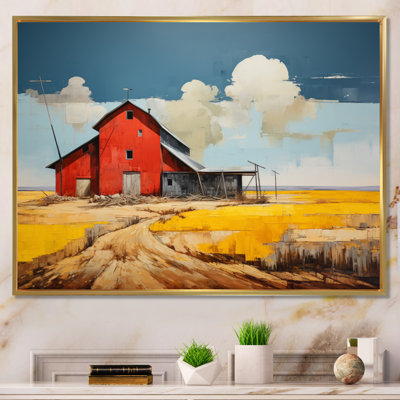 "Bewry Landscape Barns", impression sur toile