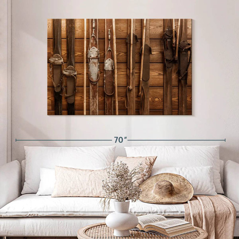 Collection de ski en bois Sireci, H 32 po x l 48 po