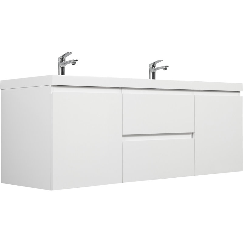 Meuble-lavabo flottant 60 po avec lavabo