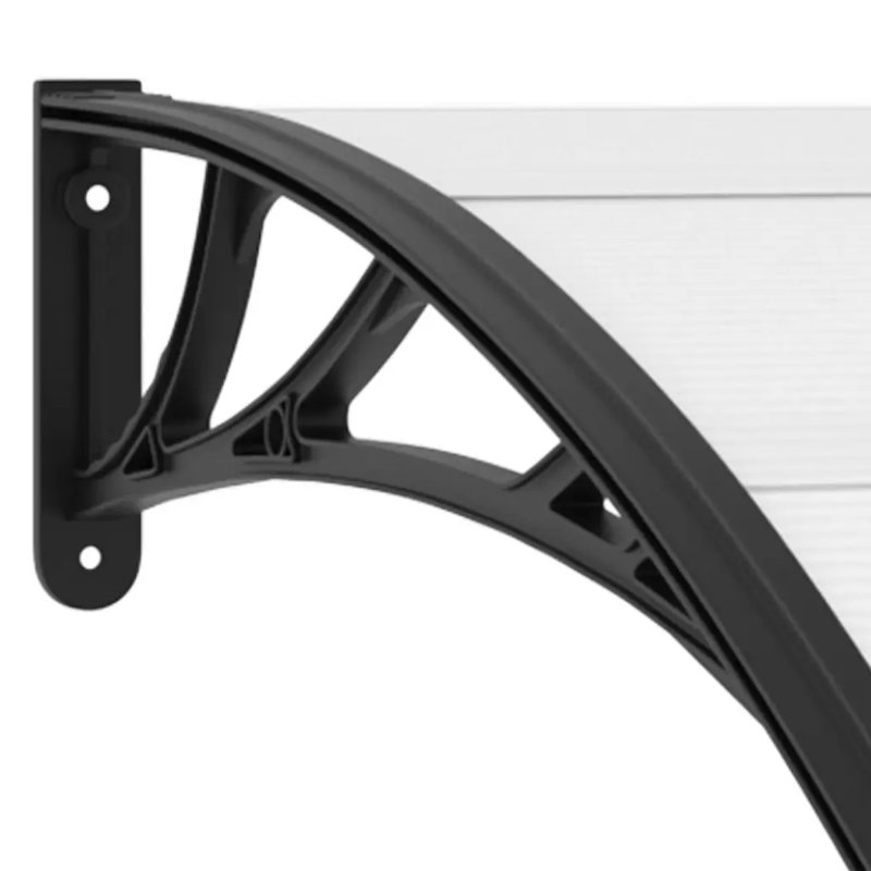 Door Canopy, Black/Clear
