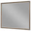 Miroir de commode Lyni, cadre en bois de chêne gris délavé, rectangulaire de 40 pouces
