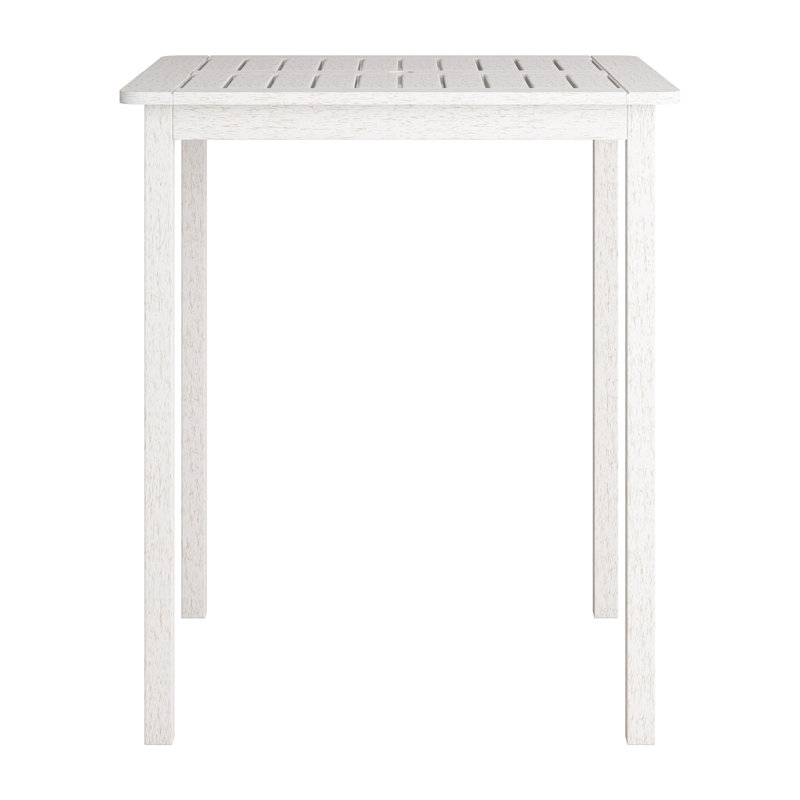 Table de bar en bois massif Gwenda, Blanc