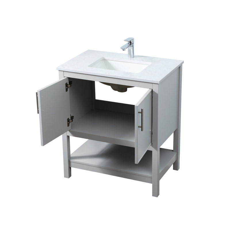 Ensemble de meuble-lavabo simple 30 po Everett, Gris