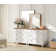 Ensemble de chambre à coucher 2 pièces, commode 6 tiroirs deux-en-un et ensemble de 2 tables de chevet