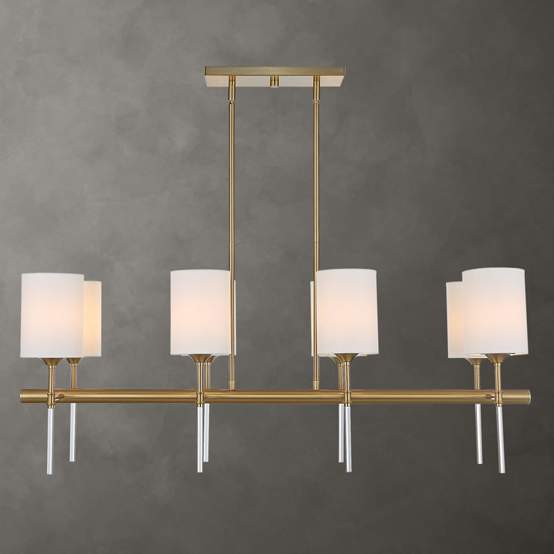 Awyr 8 - Light Steel/Acrylic Chandelier