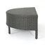 Table basse d'extérieur demi-ronde, grise, 34,81 po de largeur, 17,95 po de profondeur, 12,07 po de hauteur, intempéries, sans construction, capacité de 270 lb
