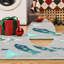 Tapis de Noël antidérapant lavable à poils courts, tapis de salon des Fêtes, motif de Noël-1236126302