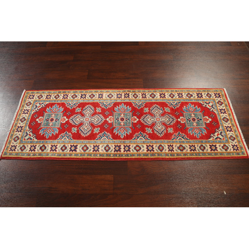 Tapis de couloir unique en laine noué à la main 2 pi 2 po x 5 pi 9 po New Age