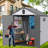 XWT012-1 6*8Ft Resin Plastic Storage Shed For Backyard Garden Big Spire Tool Storage