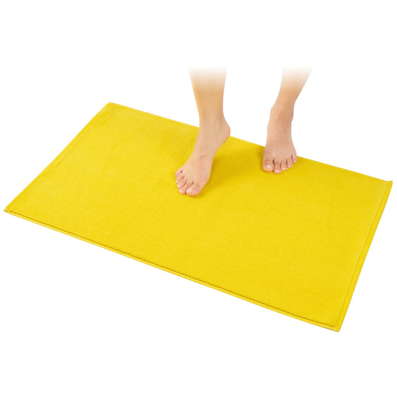 Chemung 100% Cotton Non-Slip Bath Rug, 34" L x 20" W, Yellow