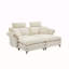 Canapé modulaire à assise profonde, canapé confortable en nuage avec repose-pieds, canapé modulaire rembourré en velours côtelé de 85,8 po de style moderne pour salon, appartement et studio-1753024617