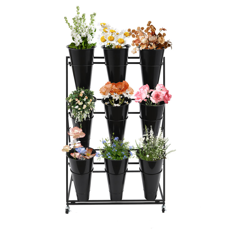 Plant Stand - Set of 10, Black